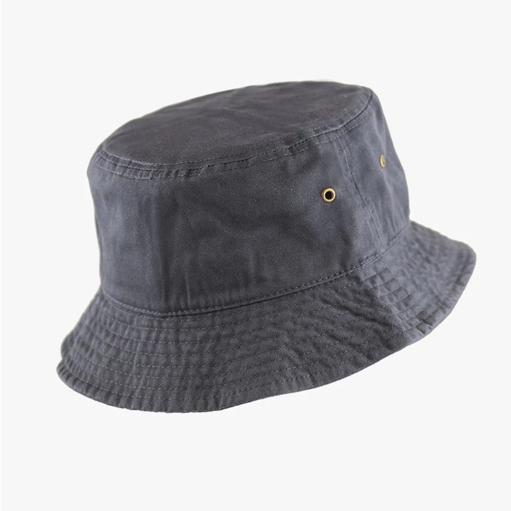 NWT The Hat Depot Classic Cotton Black Bucket Hat S/M - Picture 2 of 9
